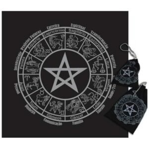 Kit Toalha + Bolsa - Mandala Astrológica Pentagrama P