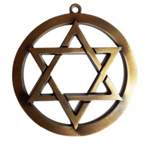 Símbolo de Parede Hexagrama - Ouro Velho